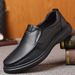 Euro Step Casual Summer New Hollow Out Genuine Leather Soft Sole Men's Middle-aged And Elderly Dad Shoes Men_vogvips.com