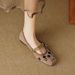 Square Toe Shallow Mouth Fashionable Bead Flower Metal Chain Mary Jane Women's Versatile Low Order Shoes_vogvips.com