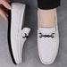 Men's Doudou Shoes Flat-soled Loafer Small Leather Shoes Low-top Foot Cover Leather Surface Casual Shoes_vogvips.com