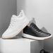 Men's Height-increasing Leather Shoes, Breathable Board Shoes, Boys' White Shoes, Students' Sports And Leisure_vogvips.com