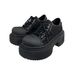 26ss Flower Cross S Derby New Wild Low-top Lace-up Casual Color-blocking Versatile Height-increasing Black And White Bi_vogvips.com