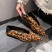 Inner Pointed Leopard Print Single Shoes Women's Shoes Spring Retro Soft Sole Suede Leopard Print Commuter Shoes Women_vogvips.com