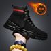 European Warm Series Winter High-top Cotton 2025 New Fleece-lined Warm Fashion Black Martin Boots Lace-up Casual Shoes For Men_vogvips.com