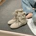 Women Boxing Boots Grape Mom Same Height Increase 4Cm Wasteland Style Triangle Scarf Tie Mid-Calf German Training Boxing Short Boots_vogvips.com
