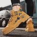 Men's High-Top Leather Work Boots – British Style Casual Hiking Boots With Anti-Slip Sole & Comfortable Fit_vogvips.com