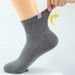 5 Pairs Men's Spring Summer Autumn Winter Socks Men Wicking Sweat Breathable Thickened Mid-tube Solid Four Seasons_vogvips.com
