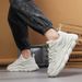 Autumn New Men's Mesh Breathable Dad Thick Sole Black Warrior Sports Trendy Tagram Casual Shoes_vogvips.com