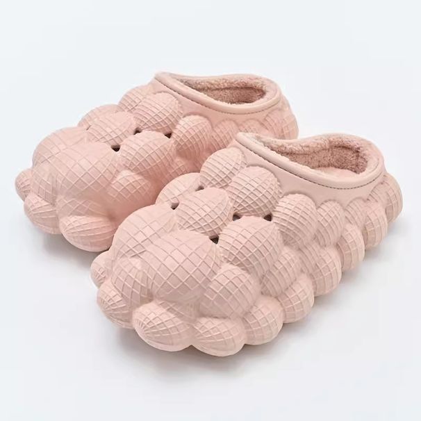 Shit Stepping Waterproof Cotton Slippers For Women In Winter, Fashionable And Thick Soled, Warm And Non Slip, Home Couple Cotton Shoes For Men_vogvips.com