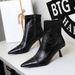 SEVEN BIG TREES Women's Pointed Toe Stiletto Boots - Slim Fit Retro Ankle Boots With Side Zipper, Stretchy Nappa Leather, High Heel (6-8cm)_vogvips.com