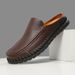 New Arrival Casual Man Moccasins Fashion Designer Muller Shoes Loafe For Men Comfortable Slip-on Half Drag Lazy_vogvips.com
