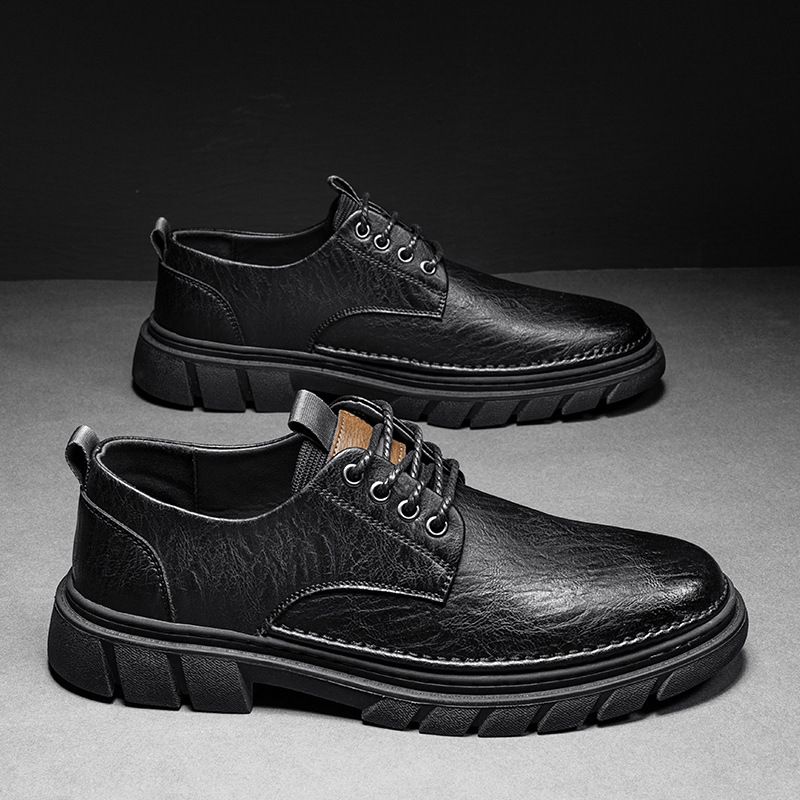 European Warm Series 2025 Autumn New Trendy British Style Men's Boots Student Durable Low-top Work Martin Shoes_vogvips.com