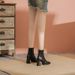 7798-3 American Brown Short For Women 2024 New Square Toe High Heel Melard Style Martin Boots_vogvips.com