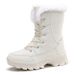 Snow Boots For Women, Winter With Added Fleece, Thick Insulation, Warm Leg Protection, High Top, Versatile, Big Cotton Shoes, Anti Slip Boots_vogvips.com