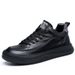 Men's High Top Board Shoes Premium Genuine Leather Thick Sole Warm Lining Fashion Sneakers Versatile Casual Winter Cotton Shoes_vogvips.com