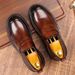Men's slip-on loafers Men's leather business casual platform shoes_vogvips.com