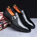 And Fashionable New British Men's Pointed Leather Shoe Cover, Foot Belt Buckle, Business Plus Size, Nightclub Cover, Buckle, Size,_vogvips.com