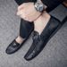 SHLIANG Brand Men Loafers Leather Casual Shoes Men Flats Lightweight Driving Boat Shoes Male Footwear X0043_vogvips.com
