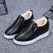 Real Soft Leather Spring And Autumn New Korean Style Hidden Wedge Slip-On Lazy Student Running Breathable Casual Women's_vogvips.com