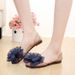 Summer Sandals With Bowknot, Crystal Peep-toe Jelly Beach Shoes, Non-slip Soft-soled Shoes For Pregnant Women And_vogvips.com