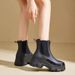 Fashionable Women's Boots, Korean-style Martin Waterproof Rubber Short-tube Thick-soled Water Shoes, Mid-tube Non-slip_vogvips.com