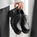 ShoeVault Square Toe Leather High-End Thick-Soled Korean Style, Niche Design, Black Loafers For Men, Summer Trendy_vogvips.com