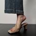 Sheepskin Version Of Slip-on For Outdoor Wear, New Summer Style Genuine Leather Square-toed Open-toe Women's Sandals_vogvips.com
