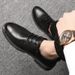 New 2025 Men's Spring Business Office Formal Leather Shoes Low-top Solid Black Fashion Oxford Pointed Office Dress Shoes For Men_vogvips.com