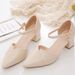 Summer One-Strap Hollow Sandals For Women 2025 New Fairy Style Pointed Toe Fashion High Heels Chunky Heel Single Shoes_vogvips.com