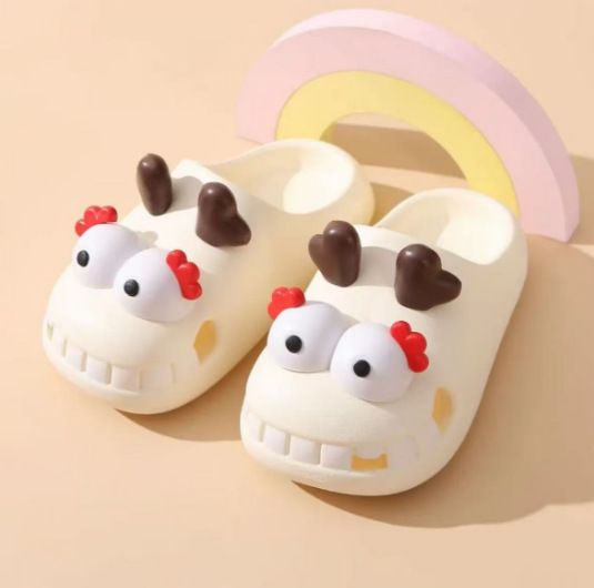 Cute And Funny Parent-Child For Women, Thick-Soled Clogs For Women, Summer Cartoon Dragon Slippers For Home And Outdoor Use_vogvips.com