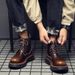 European Warm Series Men's Martin High Summer Breathable British Style Work Mid Top Versatile Casual Genuine Leather Desert Military Boots_vogvips.com