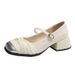 Fairy Style Single Shoes Female Super Fire Versatile Temperament Thick Heel With Skirt One Word With Single Shoes_vogvips.com