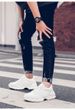 Men's Shoes Inner Height Increase Sports Casual Shoes Low-top Cowhide Surace Thick-soled Running Sports Small White Board Shoes_vogvips.com
