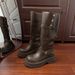 Two-Way Thick-Soled Over-the-Knee High For Women, British Style Belt Buckle Riding Boots, Melard Versatile Long Boots_vogvips.com