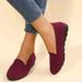 Cross-Border Dropshipping Plus Size 42 In Stock Women's Flat Fly Knit Casual Fisherman Shoes For Middle-Aged And_vogvips.com