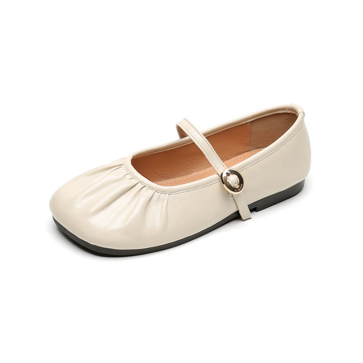French Single Shoes Women's Flat Bottom Shallow Mouth Ballet Soft Sole Grandma Shoes With Mary Jane Shoes_vogvips.com