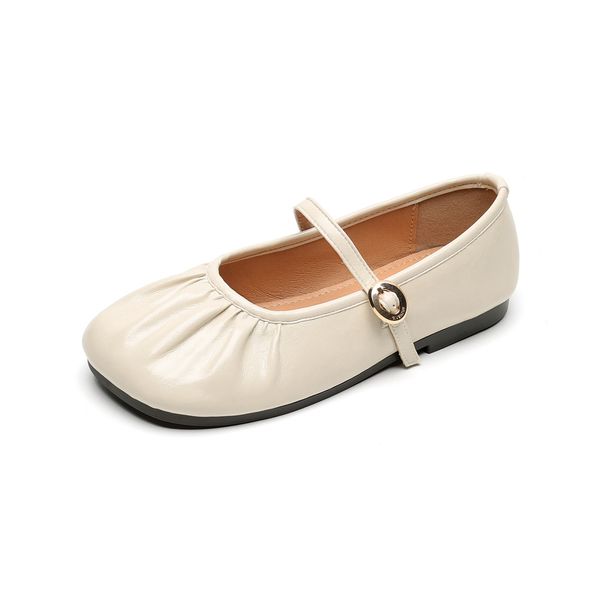 French Single Shoes Women's Flat Bottom Shallow Mouth Ballet Soft Sole Grandma Shoes With Mary Jane Shoes_vogvips.com