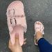 Women's Flat Sandals With Buckle, Openwork Design, Casual Solid Color Canvas, Plus Size, Breathable And Comfortable._vogvips.com