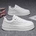 Men's Spring New Breathable White For Male Students, And Versatile Thick Soled Sports Casual Board Shoes, Trendy Shoes_vogvips.com