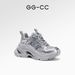 White Deer Same Style GGCC2025 Spring New Independent Planet Thick Sole Silver Dirty Casual Dad Shoes For Women_vogvips.com