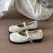 French Evening Wind Silver Mary Jane Shoes Women's Skirt Loafer Small Leather Shoes Flat Shoes_vogvips.com