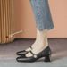 Women's Single 2026 Spring-summer New Style, Mid-heel French Mary Jane Shoes, Square Toe, Versatile, Elegant And_vogvips.com