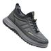 Men's Winter Boots - Leather Upper With Fleece Lining, Thick Sole Comfortable Casual Shoes For Outdoor & Daily Wear_vogvips.com