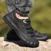 Men's Work Shoes Autumn Genuine Leather Outdoor Casual Shoes Non-Slip Low-Top Lace-Up Toe-Covering Hiking Shoes_vogvips.com