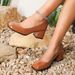 Women's comfy square toe single chunky formal rose heels_vogvips.com