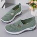 Summer Women's Singles Old Beijing Cloth Shallow Mouth Mesh Mom Shoes, Lightweight And Comfortable Casual Shoes_vogvips.com