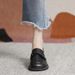 Black British-style Women's Leather Shoes, 2026 Spring-summer New Model, Leather, Soft Sole, Slip-on Loafers For Office_vogvips.com