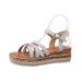 New Cross Buckle Water Diamond Women's Large Rope Sponge Cake Thick Bottom Square Head Sandals_vogvips.com
