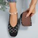 2025 Summer New Soft Comfortable One Step Stepping Large Women's Casual Single Shoe Round Head Flat Bottom Shallow Mouth_vogvips.com