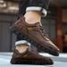 New Men's Hand Sewn Business Leather Shoes, Outdoor Casual And Fashionable Le Fu Shoes For Men_vogvips.com