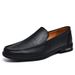 Cross-border Foreign Trade Large-size Men's Leather Loafers, British Casual White Shoes, Business Formal Slip-on_vogvips.com